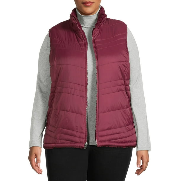 Time and Tru Women's and Plus Reversible Vest - Walmart.com