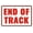 Warning Sign 1, variant on End Of Track Sign - 12×8 Inches, Aluminum Metal Tin Warning Plate, Safety Restriction Alert Decor