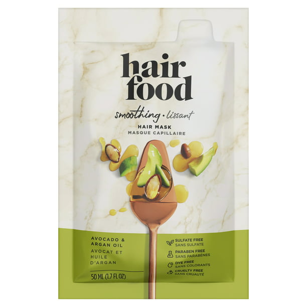 Hair Food Smooth Hair Mask, Avocado Argan Oil, Dye Free,  fl oz -  