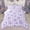 Purple, variant on Manfei Cute Fashion Ribbon Full Size Comforter Sets for Girl, Fashion Pink Stripes Bedding Comforter Set, Cartoon Love Heart Reversible Bedding Sets, Microfiber Bedroom Decor, 3pcs
