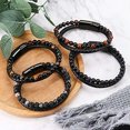 thumbnail image 4 of RSAMD Fashion Men Natural Stone Bead Leather Stainless Steel Magnetic Clasp Bracelets-Style 2, 4 of 9