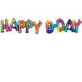 thumbnail image 2 of Amscan 3918231"Happy Bday" Party Letter Foil Balloon 10" X 56" - Rainbow Splash, 2 of 2