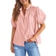 thumbnail image 1 of Camisa PRETTYGARDEN de verano con botones, algodón rosa, talla L, 1 of 8