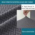 thumbnail image 4 of XUELC Stretch Square Ottoman Slipcover  Jacquard Knit, Washable, Elastic Bottom, Furniture Protector, 4 of 7
