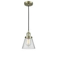 thumbnail image 3 of Innovations Lighting  Franklin Restoration Cone - 1 Light 6" Cord Hung Mini Pendant Polished Nickel/Plated Smoke, 3 of 5
