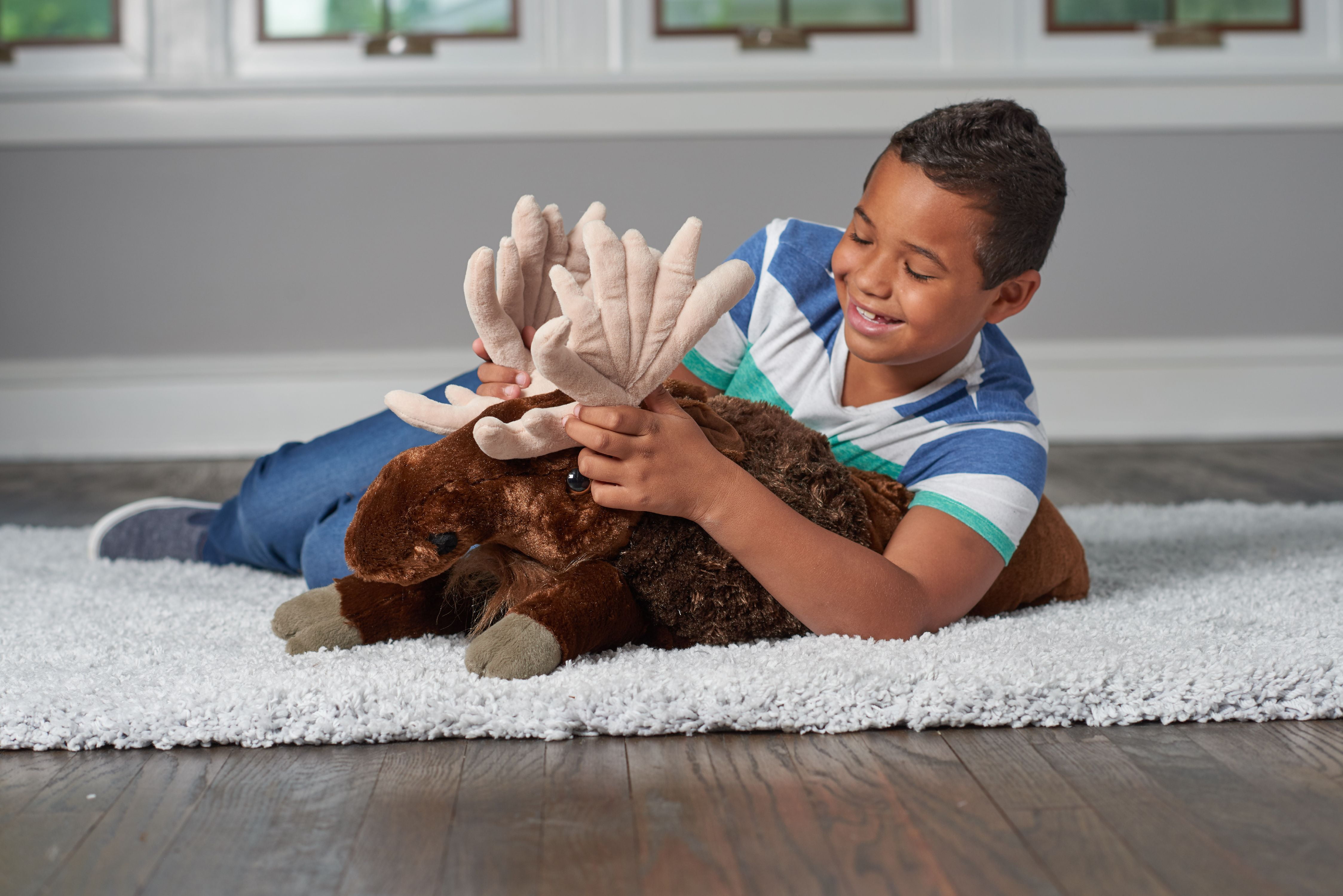 Wild Republic Jumbo Moose Plush, Giant Stuffed Animal, Plush Toy, Gifts for Kids, 30 Inches