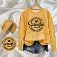 thumbnail image 6 of Up To 50% Off Oversized Sweatshirt for Women Women's English Printed Your Little Of Sarcastic Sunshine Has Arrived Round Neck Simple Retro Hoodless Sweatshirt, 6 of 7
