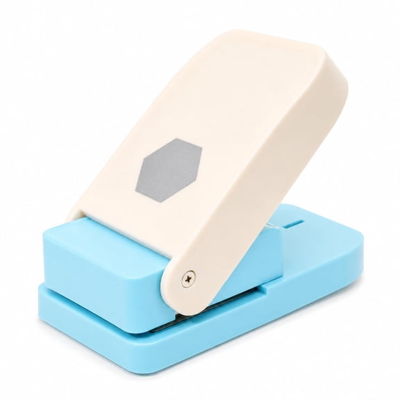 Hexagon paper punch, 1.5 Inch Lever Action Craft Punch for Scrapbooking, Card Making, Journals, Tags, Collages and DIY Paper Crafts