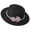 Black, variant on Women’s Pearl Mesh 3D Pink Floral Formal Flat Crown Straw Hat with Light Air Texture for Dinner Gatherings White