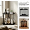 thumbnail image 6 of 2-Tier Metal Corner Countertop Organizer, Sturdy Bathroom & Vanity Shelf with Guardrails, Space-Saving Storage for Kitchen, Bathroom Essentials, 6 of 8