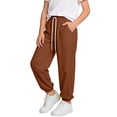 thumbnail image 2 of Piuwrlz Tapered Pants Girls Boys 7-8Years Sweatpants Jogger Pant Coffee Size 7-8Years, 2 of 8