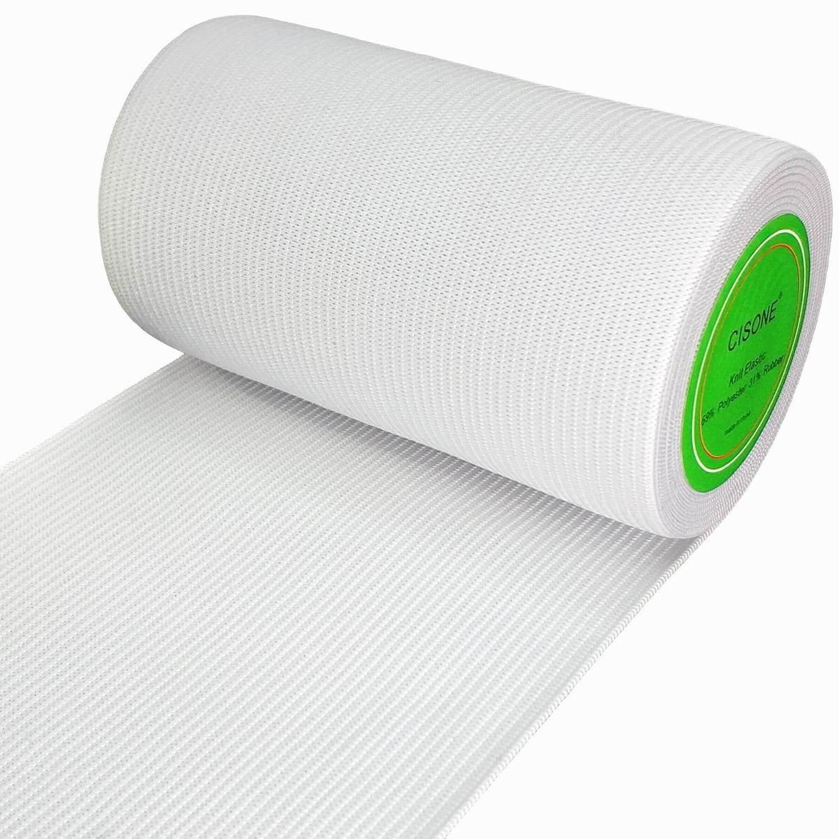 TITIGIFT Bande Élastique 10 M Large 10 Mm Blanc - Couture Élastique Haute Qualité Bonne Élasticité