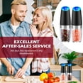 thumbnail image 7 of Gravity Electric Pepper and Salt Grinder Set -  Adjustable Coarseness - Battery Powered with LED Light - One Hand Automatic Operation - Stainless Steel Black, 7 of 7