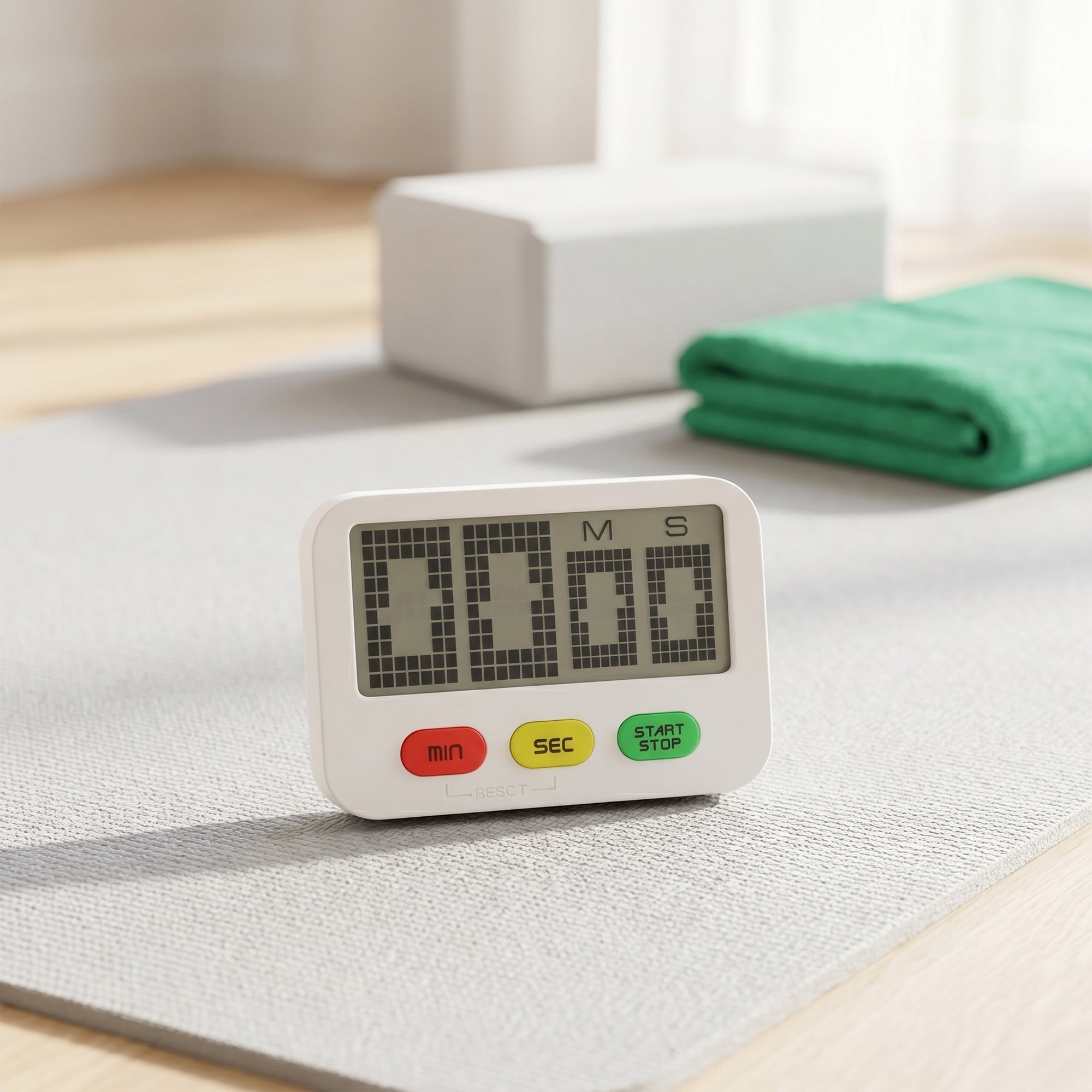 Unique Bargains Kitchen Timer with Loud Alarm and Magnetic Backing for Cooking White B