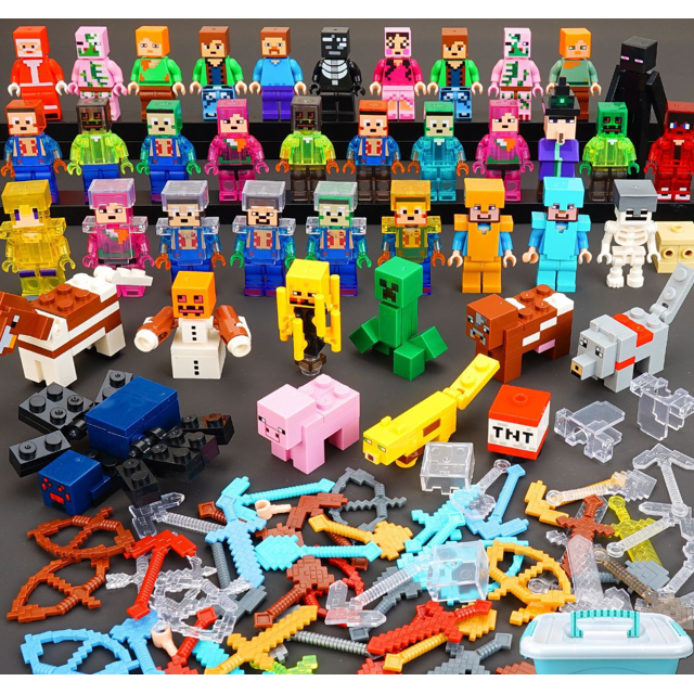My World Mini Minifigen Building Blocks Full Set, 8-12 Years Old Boys Assembled Educational Toys-HAPDEN