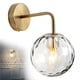 thumbnail image 5 of Injueey Lámpara de pared de estilo nórdico, lámpara de bola de cristal transparente, no deslumbrante, accesorios de luz nocturna, Iluminación y accesorios, 5 of 6
