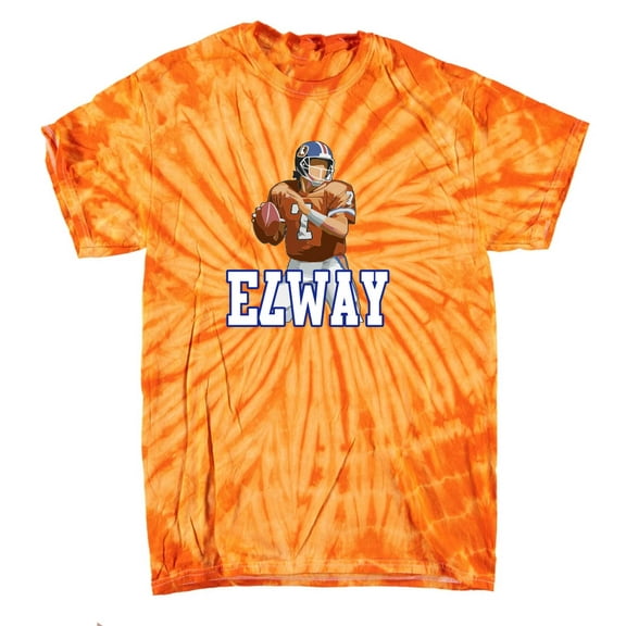 TIE-DYE Broncos John Elway Logo T-shirt