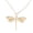 Gold, Silver, variant on Stylish Dragonflies Zirconia Necklace for Women Portable Sturdy Jewelry Gift
