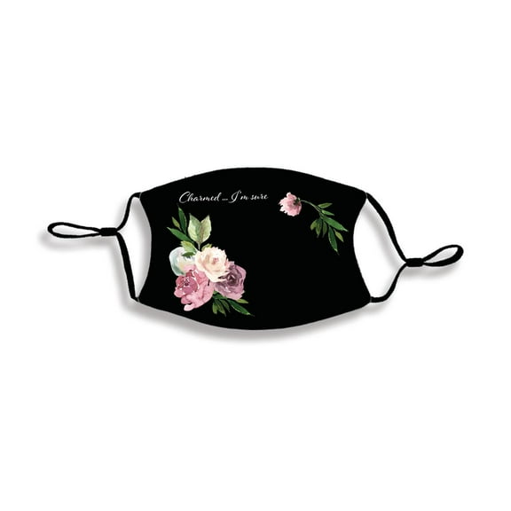 Charmed I'm Sure Yellow One Size Fabric Fashion Face Covering Mask