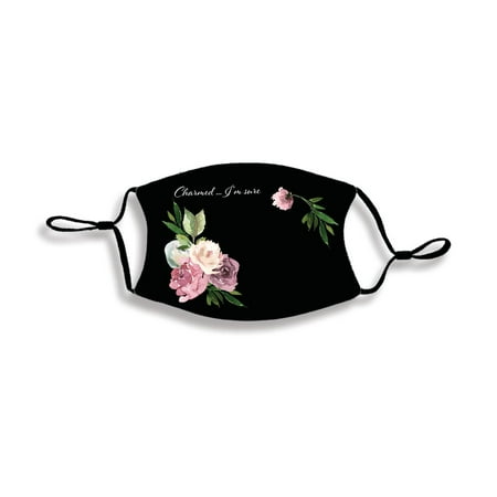 Charmed I'm Sure Yellow One Size Fabric Fashion Face Covering Mask