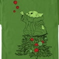 thumbnail image 2 of Men's Star Wars: The Mandalorian Grogu Christmas Tree Ornaments Graphic Tee Kelly Green 2X Large, 2 of 5
