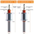 thumbnail image 2 of 2 Pieces Wood Drill Bits, HSS Drill Bit Set, 8mm Steel Conical Drill Bits, Chamfer Drill Bit Set for Drilling Wood, Plastic, Drilling Holes (Size), 2 of 4