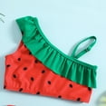thumbnail image 5 of Cathalem Cute Swimwear for Kids Girl's 2 Piece Bikini Swimwear Cute Swimsuits Bathing Suit High Waisted Beach(Red,5-6 Years), 5 of 5