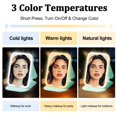 thumbnail image 3 of Espejo de Viaje ZHUOTHAN Recargable con Luz y 3 Tonos de Color, 3 of 7