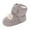 Gray, variant on Puntoco Winter Toddler Boots Soft Anti-Slip Sole Warm Winter Boots Snow Booties with Grippers for Infant Baby Boys Girls Kids Shoes Clearance