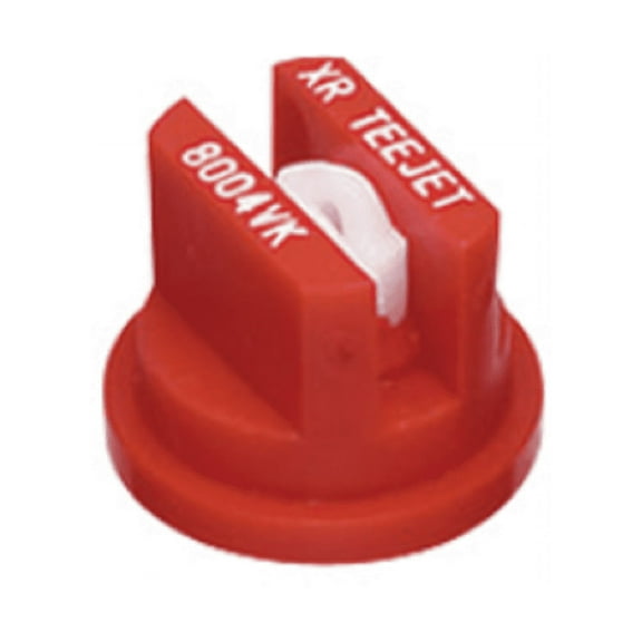 XR8004-VK Teejet Ceramic Nozzle, Extended Range Flat Spray Tip, Red