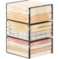 thumbnail image 1 of czcpp-36L Sacs de Rangement pour Draps Transparents avec Fermeture Éclair 3 Pack, Bacs de Rangement en Plastique pour Vêtements, Organisateurs Pliables en Vinyle pour Placard, Couvertures, Literie 17.7 x 15.7 x 7.9 Pouces, 1 of 4