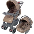 thumbnail image 1 of D´BEBÉ - Carriola Travel System Aventura - Carriola Multincional de Manubrio Reversible - Ideal para Bebés Recién Nacidos y hasta los 4 años - Incluye Portabebé - Color Khaki, 1 of 5