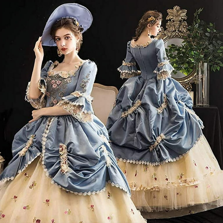 Women's Medieval Queen Vitorian Dress Renaissance Masquerade Ball Gowns  Antoinette Rococo Ball Gown Royal Vampire Costume Princess Renaissance  Costume Vintage Elegant Costume - Yahoo Shopping