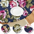 thumbnail image 4 of Pioneer Flower Floral Print Pattern Round Fitted Tablecloth with Elastic Edge,Dining Table Cover Waterproof,Outdoor Round Tablecloth for Camping,Dining,Indoor and Outdoor, 4 of 7