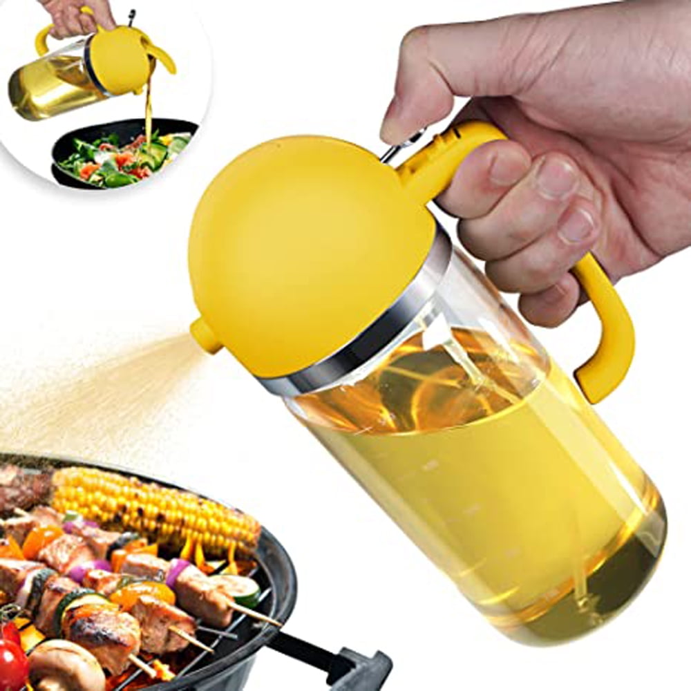 Cooking Oil Sprayer, 500ml Oil Spray Bottle, Versatile Cup for Cooking