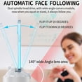 thumbnail image 4 of Methold Cámara inteligente de seguimiento facial automático, soporte de disparo inteligente, rotación de 360 ​​caras, reconocimiento de Estabilizadores de cámara Blanco, 4 of 6