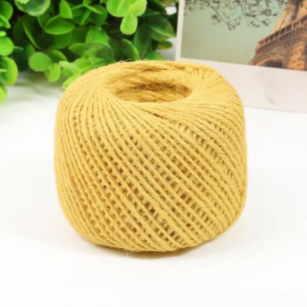 50m Ply Coloured Natural Jute Twine Gift Garden Burlap Craft String 
