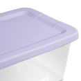 thumbnail image 6 of Sterilite, 6 Quart Clear Storage Bin, Snap-on Lid Storage Container, with Purple Lid, Set of 10, 6 of 6