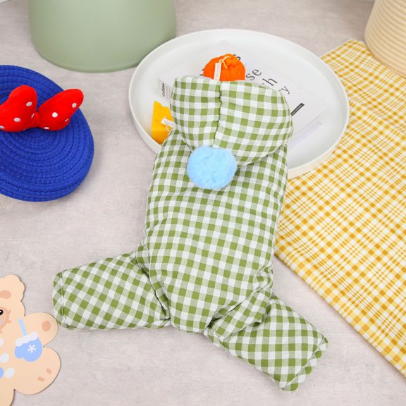 Multicolor Fur Ball Four Legs Cotton-padded Cloth Warm Dog Clothes Small Dog Autumn And Winter Pet Clothes green M