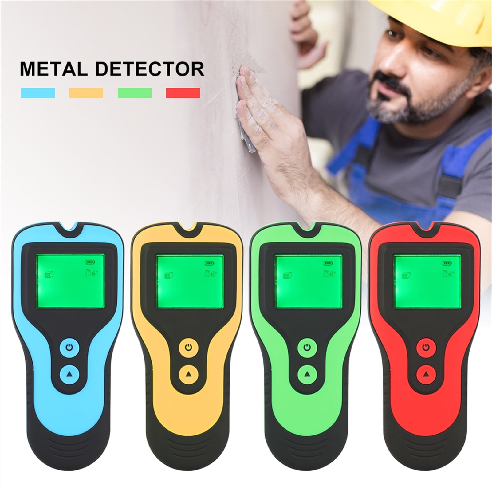 5 In 1 Wall Testing Monitor Water Purity Filter Metal Detector AC Voltage Live Wire Wood Pipe Stud Finder Wall Scanner ,High Visibility