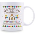 thumbnail image 2 of Not Everyone Looks This Good At 66 Happy Birthday 11oz Coffee Mug - 66th Birthday Gifts for Women Men Grandma Grandpa Mom Dad Friend Sister Brother Uncle Aunt Coworker, 2 of 7