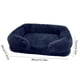 thumbnail image 3 of Calming Pet Bed Cuddler | Cozy Warming Faux Fur Cushion | Soft Support Sponge Interior | Non-Slip Bottom | Fluffy Nest for Dog Cat | Dark Gray Navy Pink | 15.75x11.81x4.72in | 1 Pack, 3 of 6