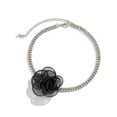 thumbnail image 1 of LYMAYTER Ras du Cou pour Filles Ras du Cou pour Femmes - Chaîne, Brillant, Ajustable, Rétro Fait Main Fleur Rose, 1 of 7