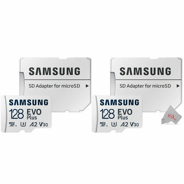 Jongleren microscopisch Dood in de wereld Samsung EVO Plus MicroSD 128GB, 130MBs Memory Card with Adapter - 2 Pack -  Walmart.com