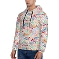 thumbnail image 2 of Hoodies for Men - Passport Stamp Long Sleeve Comfrt Men'S Fashion Hoodies & Sweatshirts, Sweatshirts for Men Hoodies Pullover Clothing Clothes with Pouch, 2 of 7