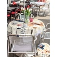 thumbnail image 5 of Outdoor Tablecloth with Umbrella Hole for Patio/Picnic/Party/Camping, Blue Yellow Flowers Waterproof Table Cloth Round Cover Washable, Spring Summer Garden Wildflowers Retro (Dia 54"), 5 of 8