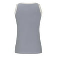 thumbnail image 3 of fatyb Women's Ribbed Tank Tops High Neck Sleeveless Basic Shirts Color Block Casual Slim Womens Blouses, 3 of 4