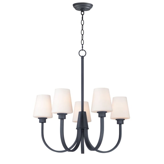 11825SWBK Maxim Lighting Shelter-5 Light Chandelier-27 Inches wide by 26.5 inches high-Black Finish    -Traditional Installation