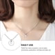 thumbnail image 5 of 1 collar de perlas sencillo, cadena de clavícula de plata a la moda, joyería para el cuello de mujer, 5 of 8