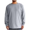 thumbnail image 1 of cfhntfmh Mens Pullover Sweatshirts Casual Crewneck Textured Basic Tops Fall Soft Long Sleeve Solid Color Thermal Sweatshirts, 1 of 6
